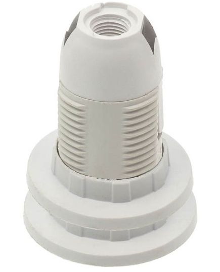 E14 white plastic lamp holder with Vito rings