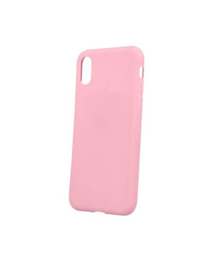 Back cover in TPU matt silicone Pink for Samsung S9 smartphone