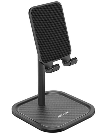 Desktop stand for smartphones and tablets, black