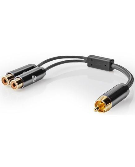 Subwoofer cable RCA Male - 2 RCA Female 20cm
