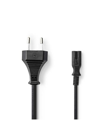 Power cable Euro plug - IEC-320-C7 3.0 m Black
